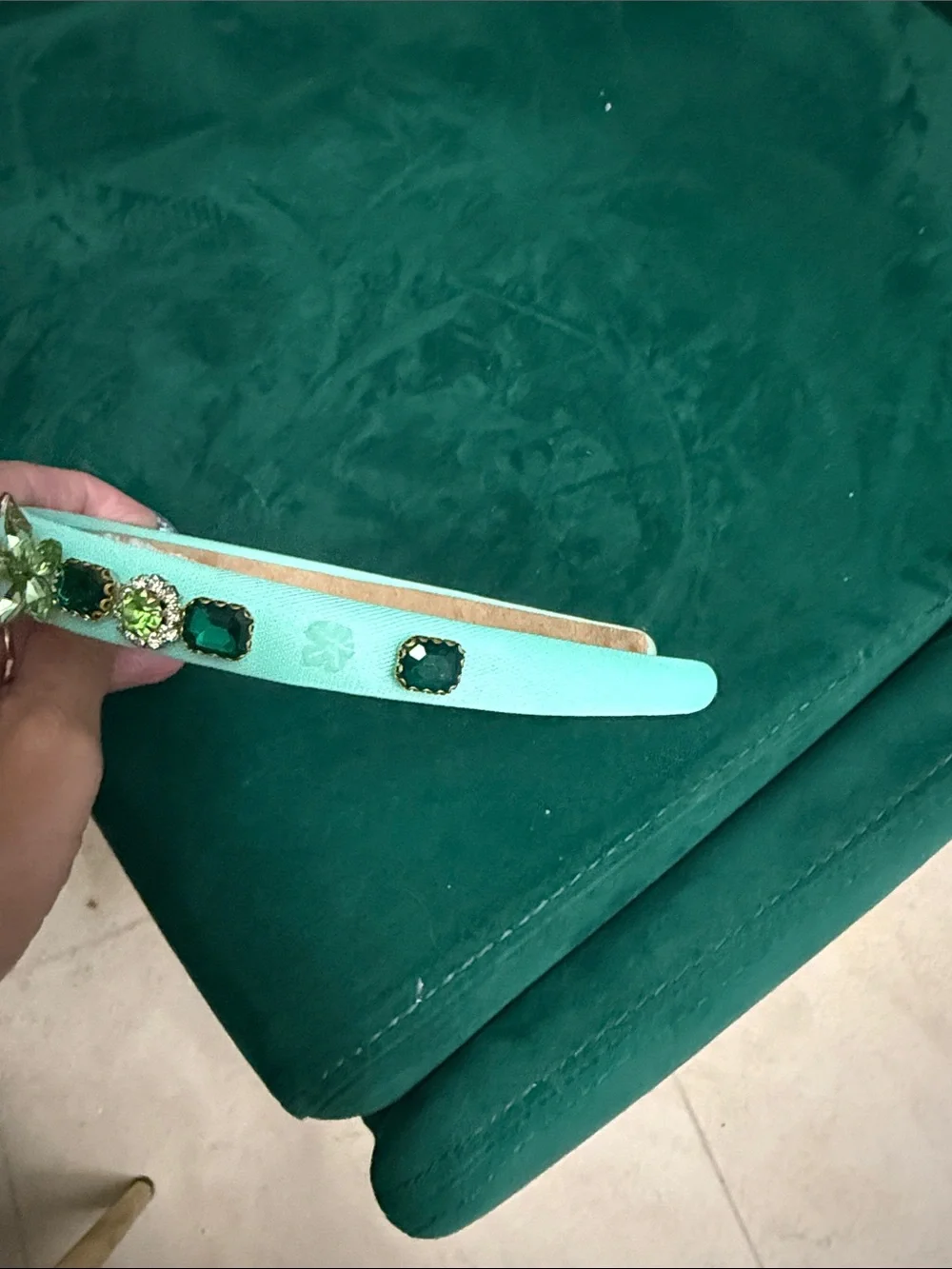 Embellished Mint Green Crystal Headband - BRAND NEW